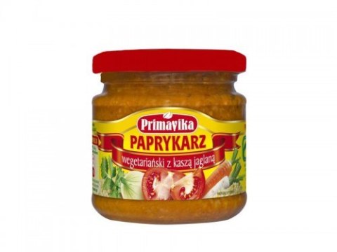 PAPRYKARZ WEGAŃSKI Z KASZĄ JAGLANĄ BEZGLUTENOWY 160 g - PRIMAVIKA