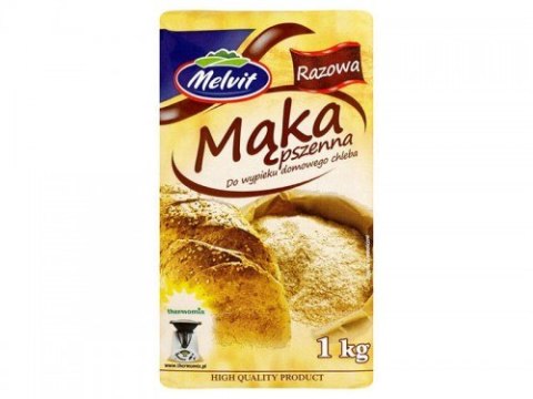 MĄKA PSZENNA RAZOWA NA CHLEB 1KG MELVIT