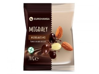 MIGDAŁY W CZEKOLADZIE MIX CZEKOLAD BEZGLUTENOWE 70G EUROHANSA