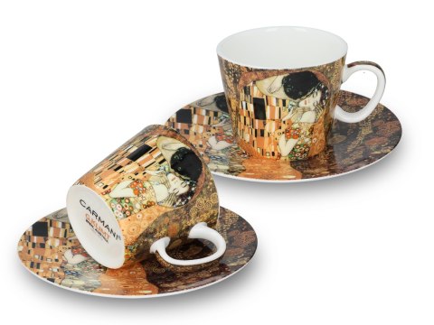 Zestaw 2 filiżanek espresso - G. Klimt, Pocałunek (CARMANI)