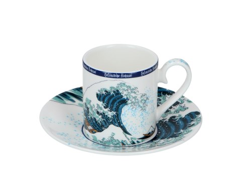 Kpl. 2 filiżanek espresso - Hokusai Katsushika, Wielka fala w Kanagawie (CARMANI)