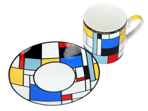 Kpl. Filiżanka ze spodkiem - P. Mondrian, Composition A (CARMANI)