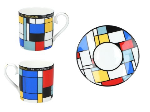 Kpl. Filiżanka ze spodkiem - P. Mondrian, Composition A (CARMANI)