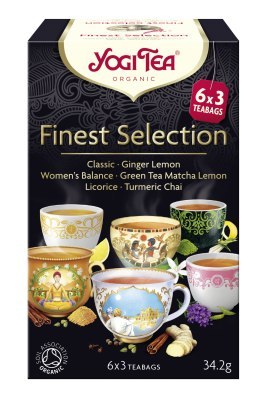 HERBATKA EKSPRESOWA FINEST SELECTION (MIX HERBATEK) BIO (6 x 3 TOREBKI) 34,2 g - YOGI TEA