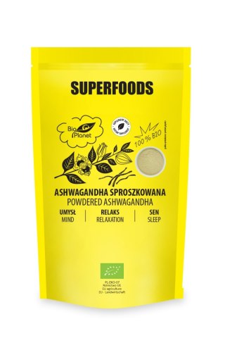 ASHWAGANDHA SPROSZKOWANA BIO 150 g - BIO PLANET