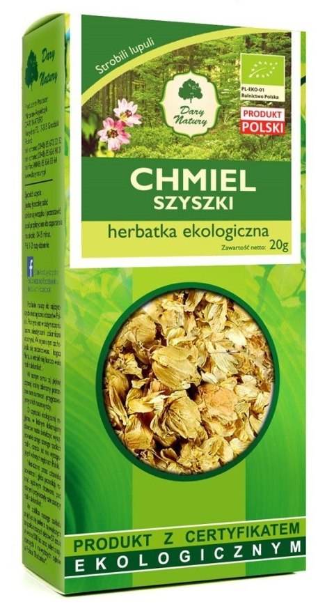 HERBATKA Z SZYSZEK CHMIELU BIO 20 g - DARY NATURY