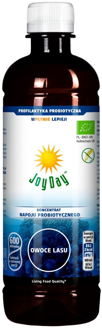 KONCENTRAT NAPOJU PROBIOTYCZNEGO OWOCE LASU BEZGLUTENOWY BIO 500 ml - JOY DAY