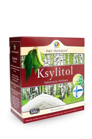 KSYLITOL 500 g (PUDEŁKO PAPIEROWE) - PIĘĆ PRZEMIAN (FINLANDIA)