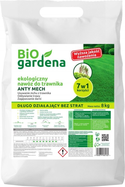 NAWÓZ DO TRAWNIKÓW ANTY MECH ECO 8 kg - BIO GARDENA