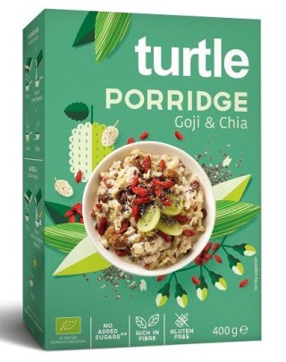 OWSIANKA Z JAGODAMI GOJI I NASIONAMI CHIA BEZGLUTENOWA BIO 400 g - TURTLE