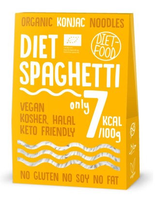 MAKARON (KONJAC) SPAGHETTI BEZGLUTENOWY BIO 385 g (300 g) - DIET-FOOD