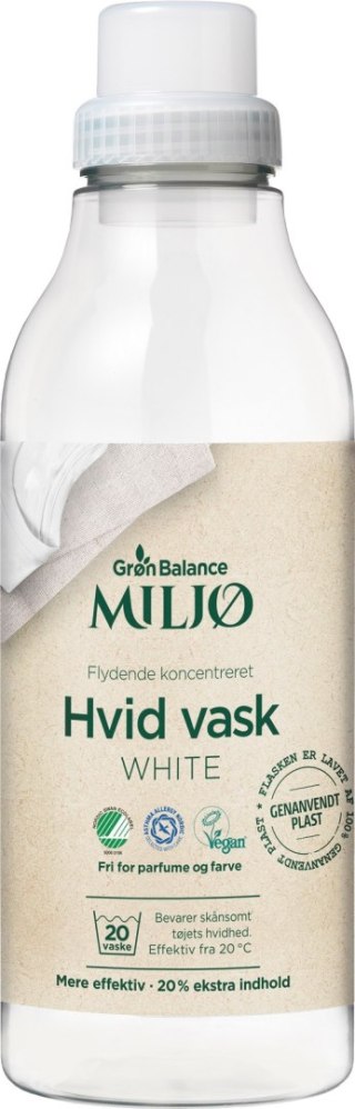 PŁYN DO PRANIA BIAŁYCH UBRAŃ ECO (KONCENTRAT) 900 ml (20 PRAŃ) - GRON BALANCE