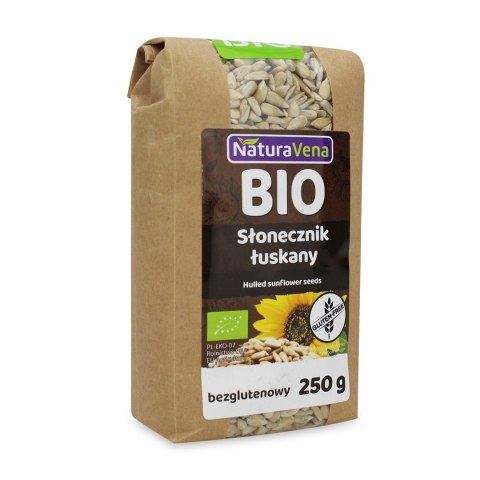 SŁONECZNIK ŁUSKANY BEZGLUTENOWY BIO 250 g - NATURAVENA