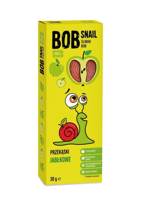 PRZEKĄSKA ROLL JABŁKOWA BEZ DODATKU CUKRU BEZGLUTENOWA 30 g - BOB SNAIL