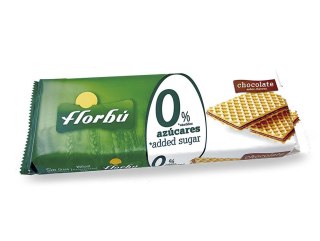 WAFELKI Z KREMEM KAKAOWYM BEZ DODATKU CUKRU 150 g - FLORBU