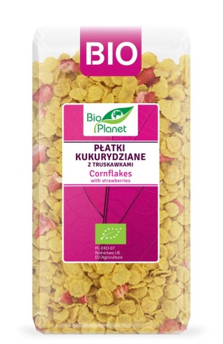 PŁATKI KUKURYDZIANE Z TRUSKAWKAMI BIO 250 g - BIO PLANET