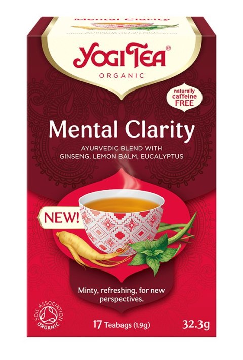 HERBATKA AJURWEDYJSKA JASNOŚĆ UMYSŁU (MENTAL CLARITY) BIO (17 x 1,9 g) 32,3 g - YOGI TEA