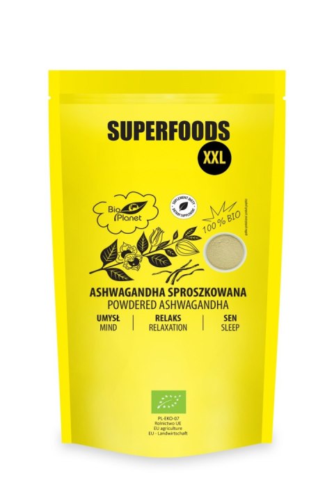 ASHWAGANDHA SPROSZKOWANA BIO 500 g - BIO PLANET