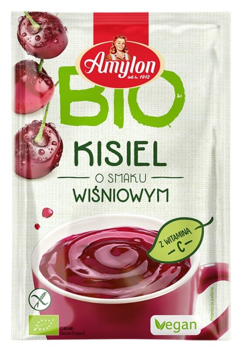 KISIEL INSTANT O SMAKU WIŚNIOWYM BEZGLUTENOWY BIO 30 g - AMYLON