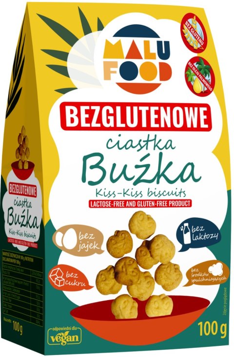 CIASTKA BUŹKA BEZ CUKRU BEZGLUTENOWE 100 g - MALU FOOD