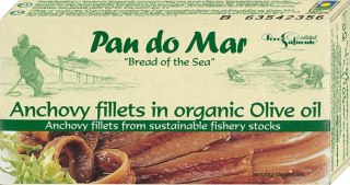 ANCHOIS (SARDELE) FILETY W BIO OLIWIE Z OLIWEK EXTRA VIRGIN 50 g (30 g) - PAN DO MAR