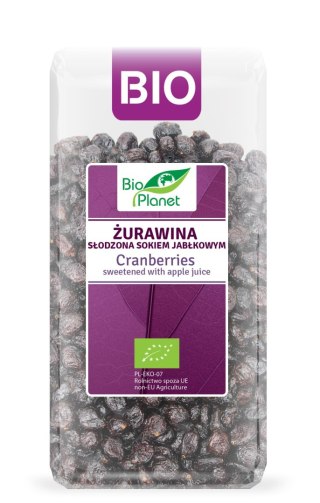 ŻURAWINA SŁODZONA SOKIEM JABŁKOWYM BIO 400 g - BIO PLANET