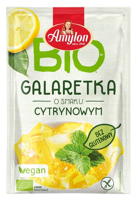 GALARETKA Z AGAREM O SMAKU CYTRYNOWYM BEZGLUTENOWA BIO 40 g - AMYLON