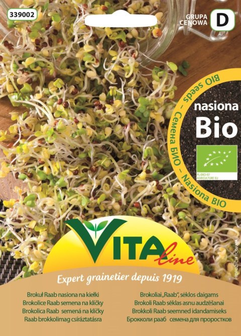 NASIONA BROKUŁU RAAB BIO NA KIEŁKI 20 g - VITA LINE (VG9010, 198042,41136CIN0CS)