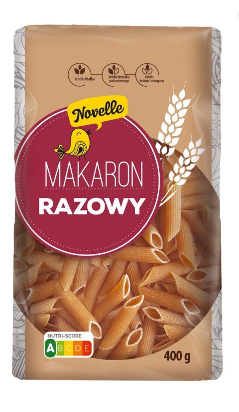 MAKARON (SEMOLINOWY RAZOWY) PENNE 400 g - NOVELLE