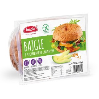 BAJGLE Z SIEMIENIEM LNIANYM BEZGLUTENOWE (2 szt.) 190 g - INCOLA