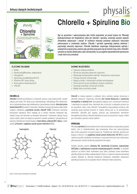 CHLORELLA + SPIRULINA BIO 200 TABLETEK - PHYSALIS