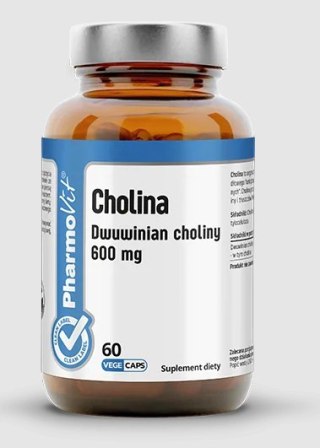 CHOLINA (600 mg) BEZGLUTENOWA 60 KAPSUŁEK - PHARMOVIT (CLEAN LABEL)