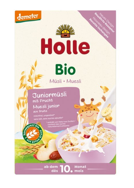 MUSLI JUNIOR Z OWOCAMI OD 10 MIESIĄCA DEMETER BIO 250 g - HOLLE