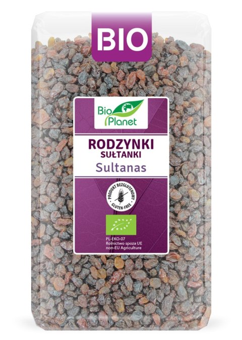 RODZYNKI SUŁTANKI BEZGLUTENOWE BIO 1 kg - BIO PLANET