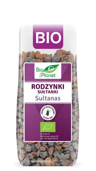 RODZYNKI SUŁTANKI BEZGLUTENOWE BIO 200 g - BIO PLANET