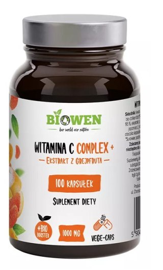 WITAMINA C COMPLEX+ BEZGLUTENOWA 100 KAPSUŁEK - BIOWEN