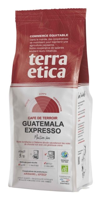 KAWA MIELONA ARABICA 100 % ESPRESSO GWATEMALA FAIR TRADE BIO 250 g - TERRA ETICA