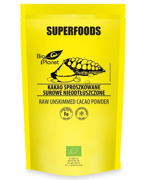 KAKAO SPROSZKOWANE SUROWE NIEODTŁUSZCZONE BIO 150 g - BIO PLANET