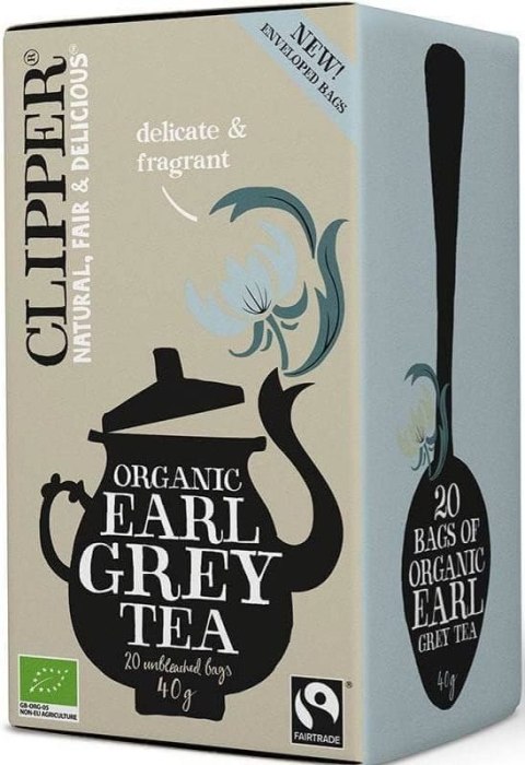 HERBATA CZARNA EARL GREY FAIR TRADE BIO (20 x 2 g) 40 g - CLIPPER