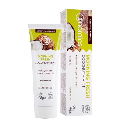 PASTA DO ZĘBÓW MORNING FRESH BEZ FLUORU ECO 75 ml - NORDICS PASTA DO ZĘBÓW MORNING FRESH BEZ FLUORU ECO 75 ml - NORDICS