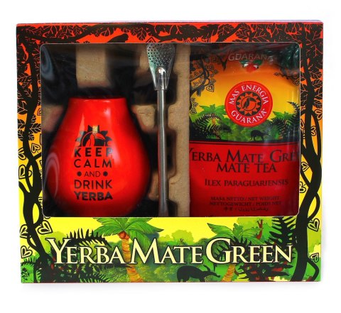 ZESTAW EXCLUSIVE (YERBA MATE MAS ENERGIA GUARANA 400 g, MATERO, BOMBILLA) - MATE GREEN ZESTAW EXCLUSIVE (YERBA MATE MAS ENERGIA GUARANA 400 g, MATERO, BOMBILLA) - MATE GREEN