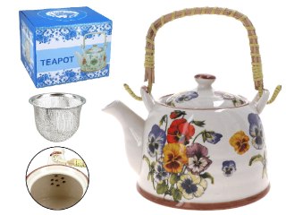 Czajnik ceramiczny z zaparzaczem