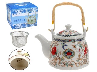 Czajnik ceramiczny z zaparzaczem