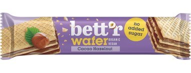 WAFELEK Z KREMEM ORZECHOWO - KAKAOWYM BEZ DODATKU CUKRÓW BIO 30 g - BETT'R WAFELEK Z KREMEM ORZECHOWO - KAKAOWYM BEZ DODATKU CUKRÓW BIO 30 g - BETT'R