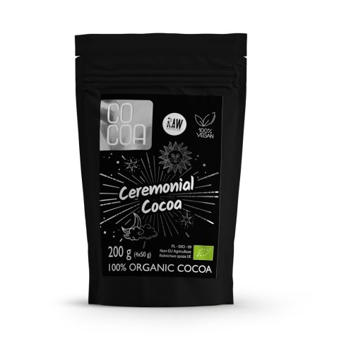 KAKAO CEREMONIALNE BIO (TABLICZKI 4 x 50 g) 200 g - COCOA KAKAO CEREMONIALNE BIO (TABLICZKI 4 x 50 g) 200 g - COCOA