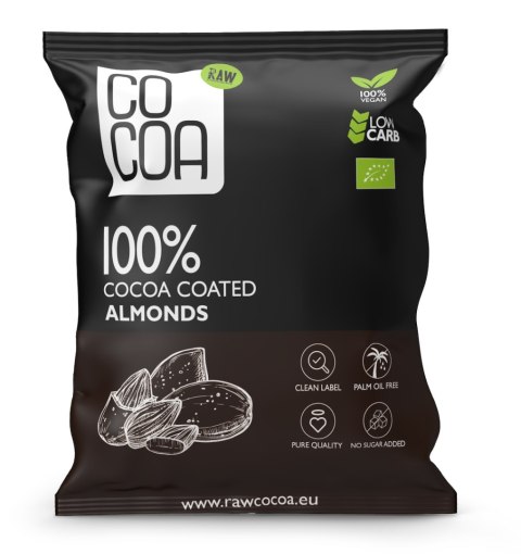 MIGDAŁY W KAKAO BEZ DODATKU CUKRÓW BIO 70 g - COCOA MIGDAŁY W KAKAO BEZ DODATKU CUKRÓW BIO 70 g - COCOA