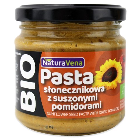 PASTA SŁONECZNIKOWA Z SUSZONYMI POMIDORAMI BIO 185 g - NATURAVENA PASTA SŁONECZNIKOWA Z SUSZONYMI POMIDORAMI BIO 185 g - NATURAVENA