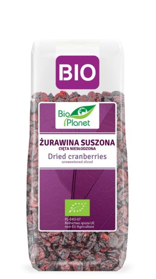 ŻURAWINA SUSZONA CIĘTA NIESŁODZONA BIO 100 g - BIO PLANET