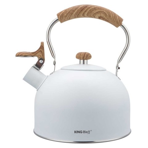 CZAJNIK 2,5L Z GWIZDKIEM KINGHOFF KH-1860 BIAŁY CZAJNIK 2,5L Z GWIZDKIEM KINGHOFF KH-1860 BIAŁY