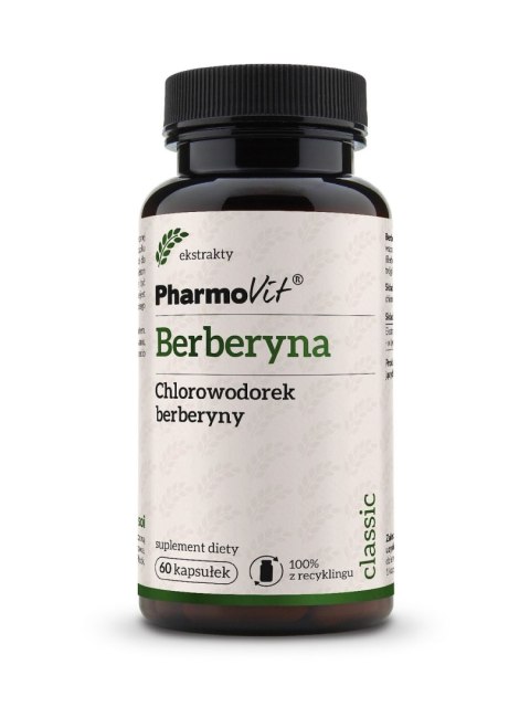 BERBERYNA (388 mg) BEZGLUTENOWA 60 KAPSUŁEK - PHARMOVIT (CLASSIC) BERBERYNA (388 mg) BEZGLUTENOWA 60 KAPSUŁEK - PHARMOVIT (CLASSIC)